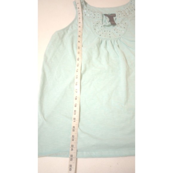 Bit & Bridle Women's Sz Large Tank Top Wide Strap Embellished Light Blue - Gems - Picture 4 of 8